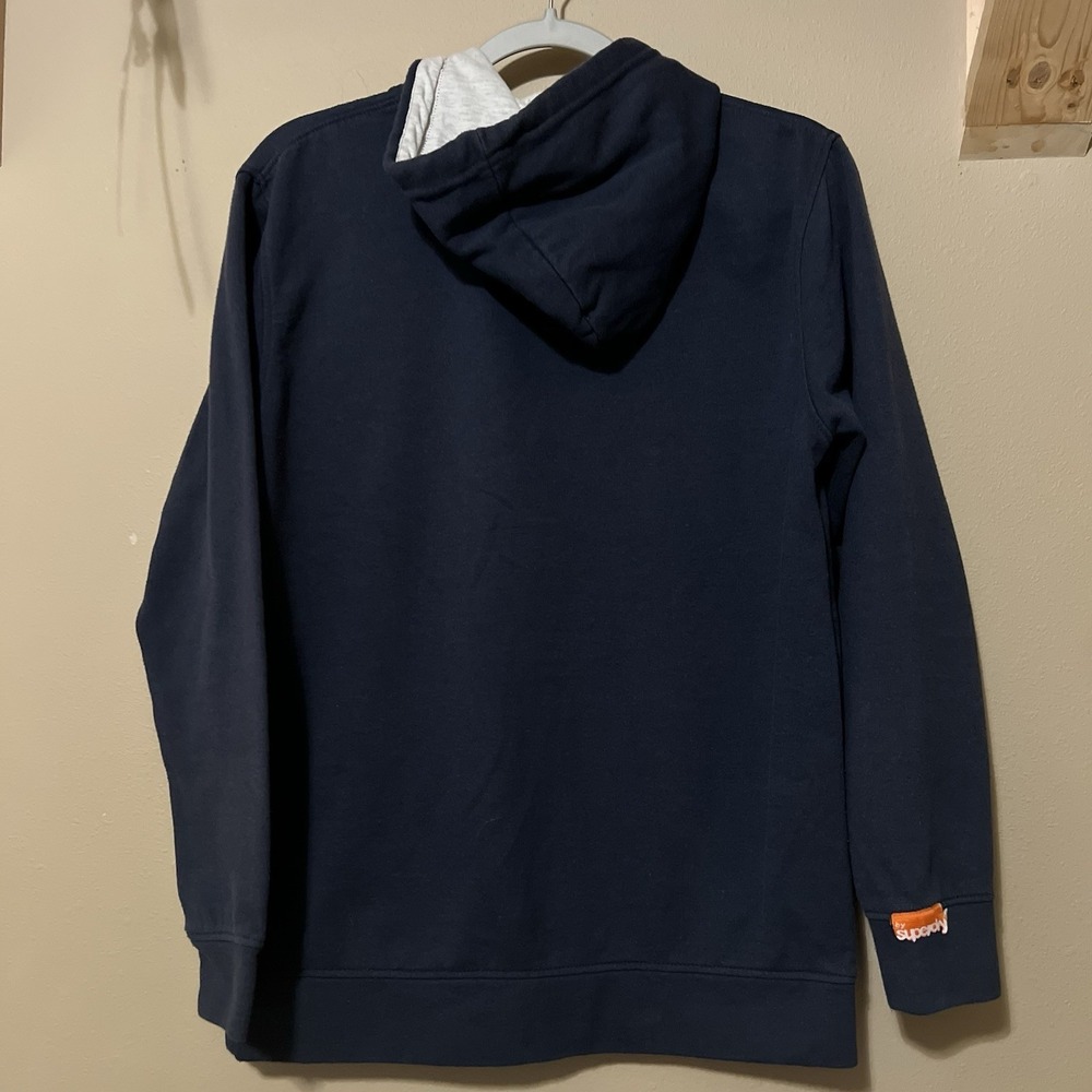Vintage Super Dry Navy  Men's  Size-Large Graphic Pullover Hoodie - Picture 4 of 7